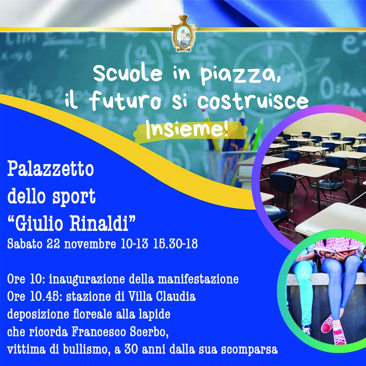 Domani al palazzetto dello sport l’open day delle scuole