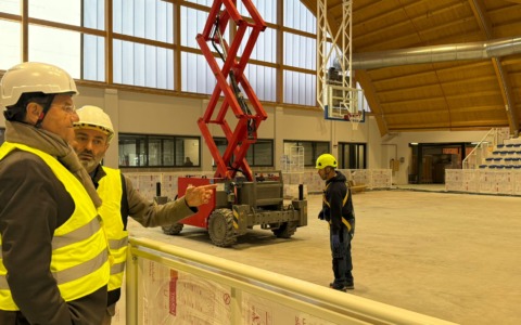 Il Sindaco visita il cantiere del Pala Fersini a Fiumicino