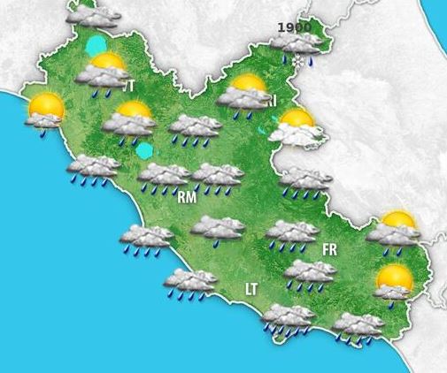 Meteo: allerta gialla per Roma e Lazio domani