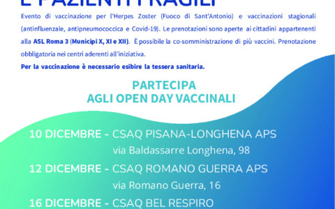 Inizia PRE-VIA: il progetto vaccinale per gli over 65 nel Municipio XII
