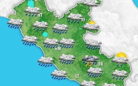 Piogge in arrivo, attesa allerta gialla a Roma