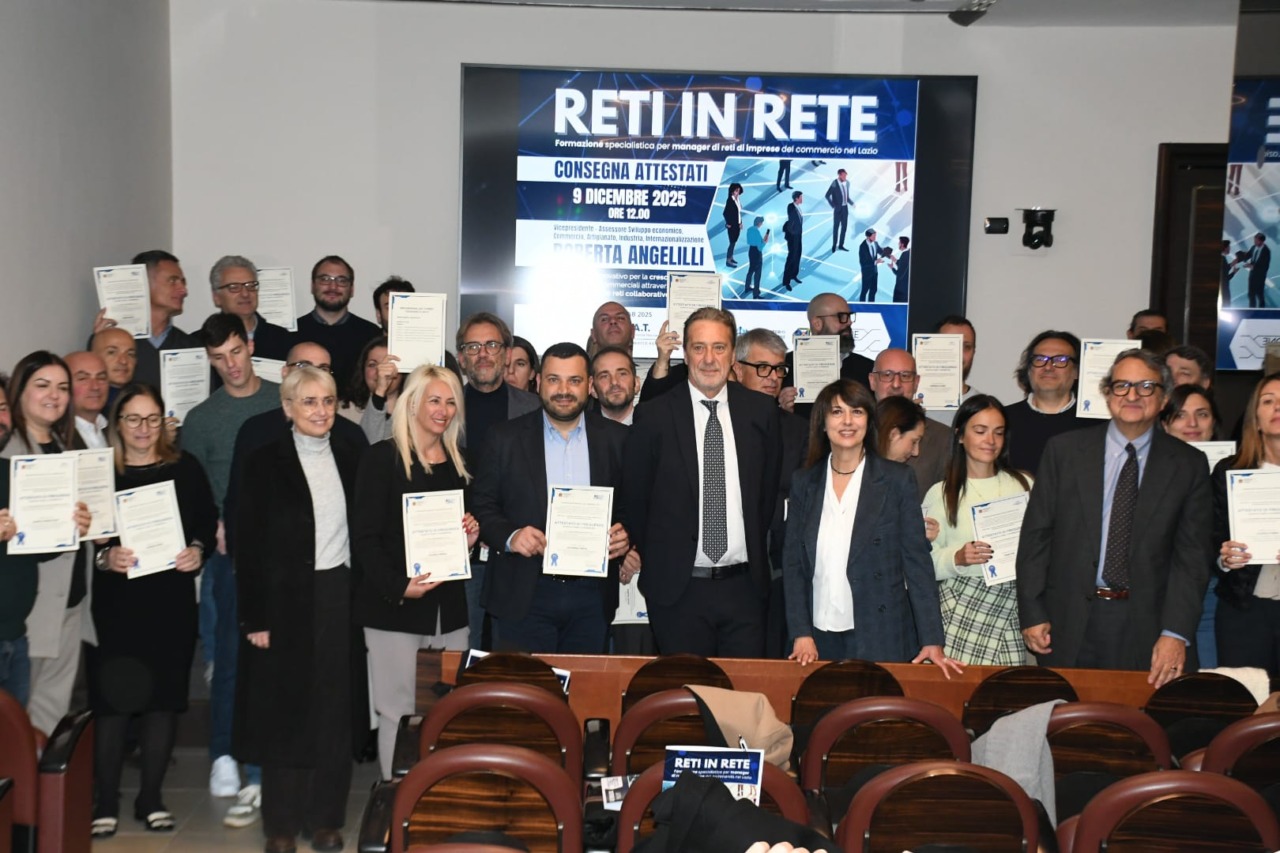 “Reti in Rete”: cerimonia di consegna degli attestati ai partecipanti dei CAT Confcommercio