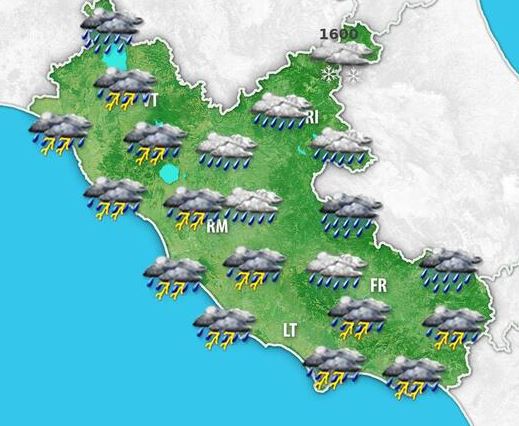 Allerta arancione per maltempo a Roma