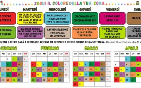 Calendario ufficiale per la raccolta del verde porta a porta ad Anzio