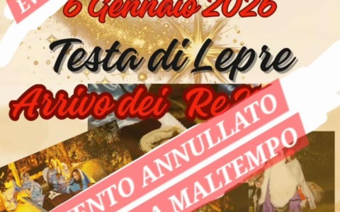 Maltempo causa annullamento dell’evento “Presepe Vivente”