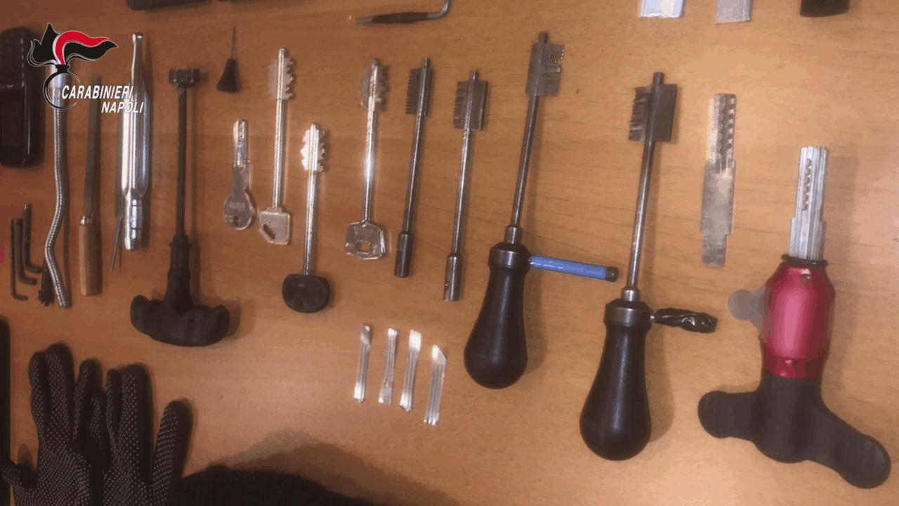 Operazione dei Carabinieri di Napoli: 38 arresti per furti in abitazione