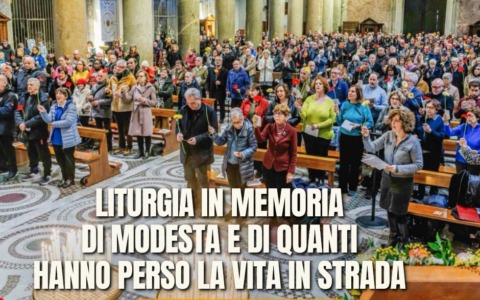 Ricordo delle vittime della strada a Santa Maria in Trastevere