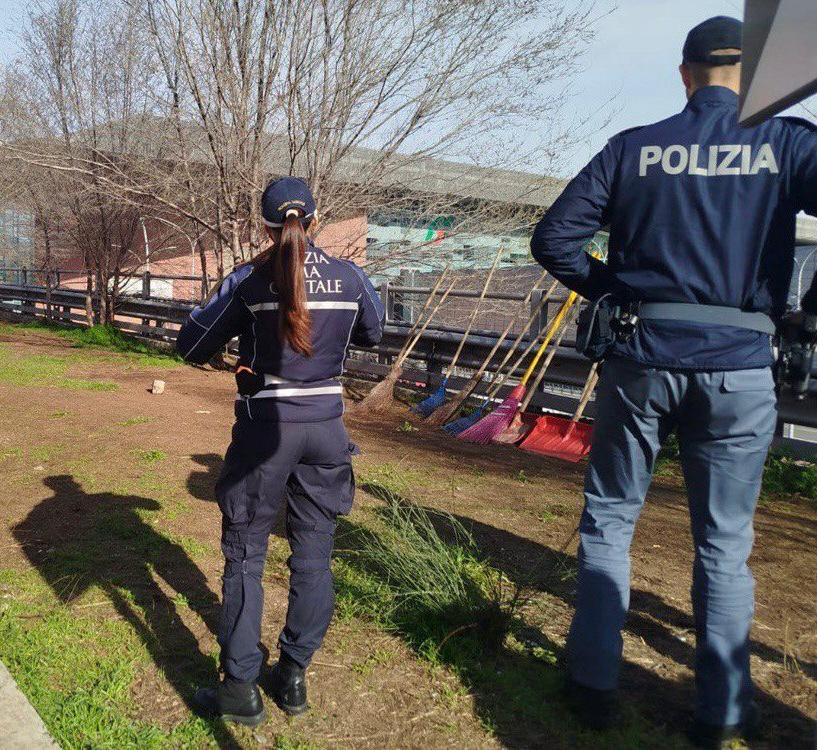Operazione di decoro urbano a San Lorenzo e Tiburtina: rifiuti rimossi e un arresto