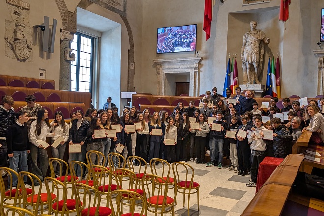 Studenti in Aula Giulio Cesare: Piccoli amministratori per un giorno