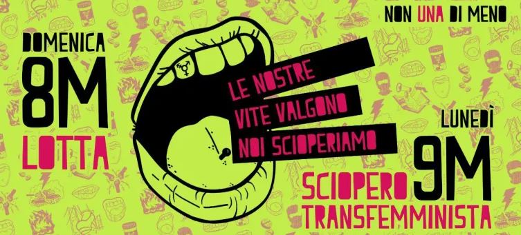 8 marzo, il corteo di “Non una di meno”. Domani sciopero generale e transfemminista