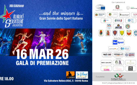 Cerimonia di premiazione degli Italian Sportrait Awards il 16 marzo a Roma