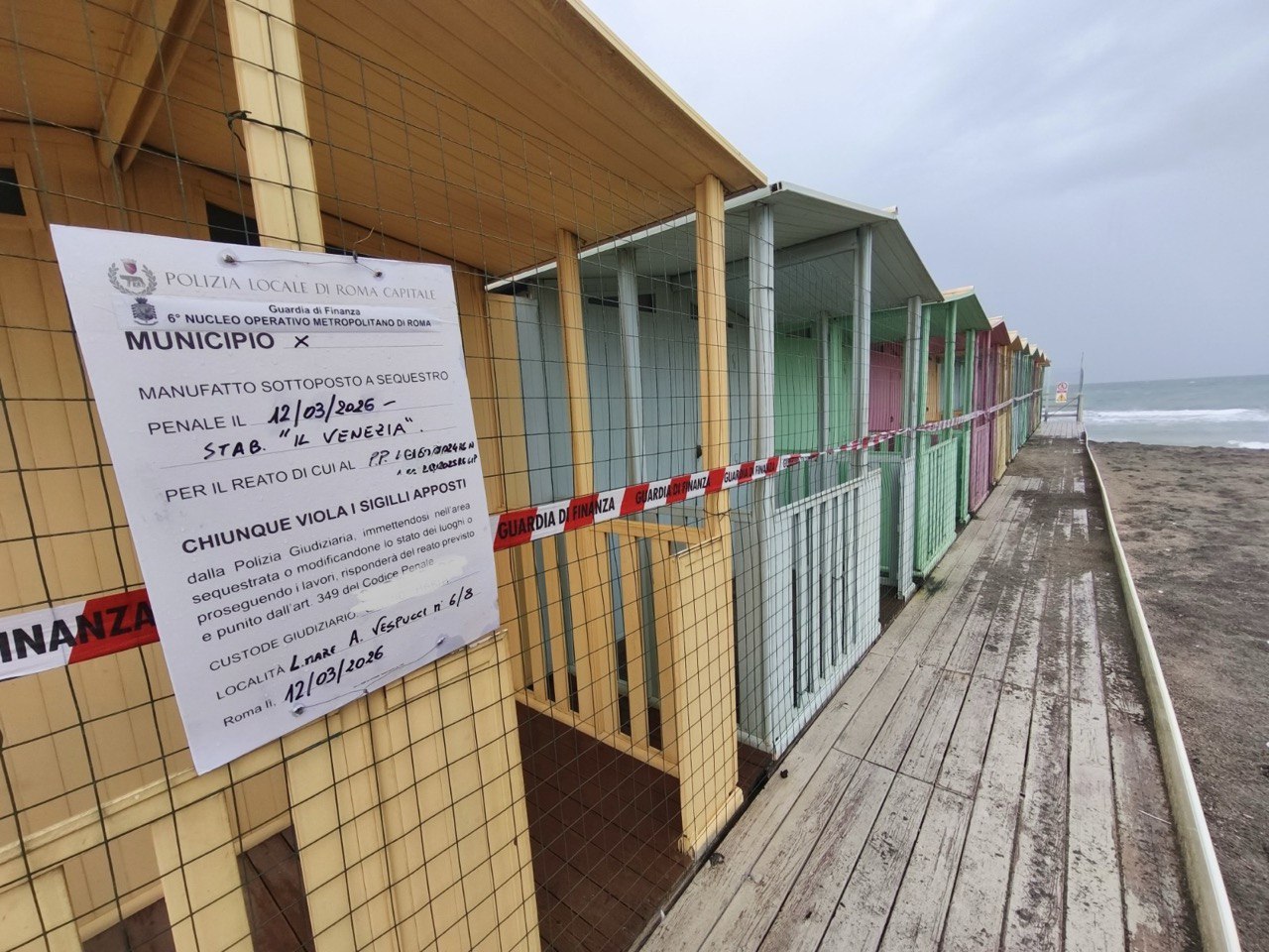 Operazione di sequestro allo stabilimento balneare “Il Venezia”