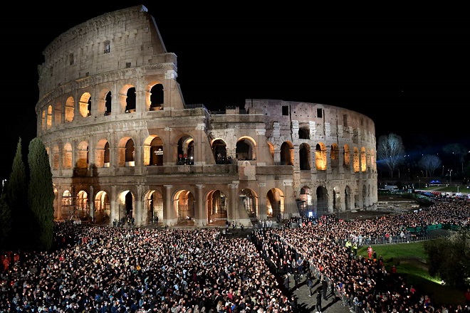 Al Colosseo scatta il piano di sicurezza per la Via Crucis
