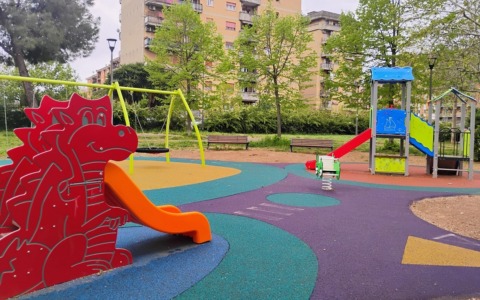 Completati i lavori dell’area ludica nel Parco Andrea Campagna