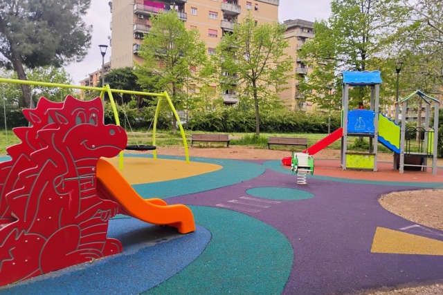 Completati i lavori dell’area ludica nel Parco Andrea Campagna