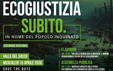 Ritorna la campagna “Ecogiustizia Subito” nella Valle del Sacco per richiedere bonifiche urgenti